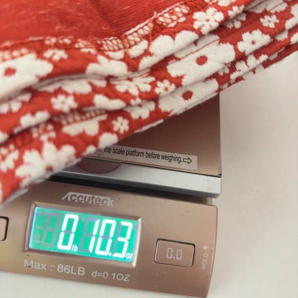 Floral Red & White Bootcut Pants By Forever 21 Size Medium elastic waist women - Picture 8 of 11